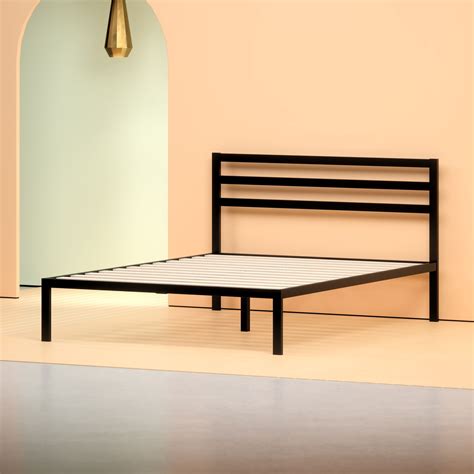 metal halfway house bed frame|Full Size Metal Platform Bed Frame With Fence, Trundle Bed, .